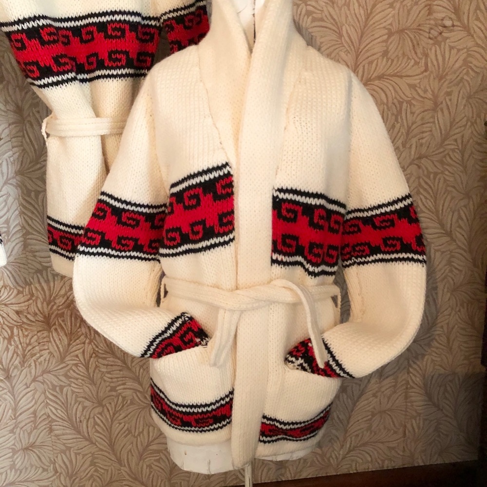 Mexico Cardigan Unisex Sweater Tie Closure M/L